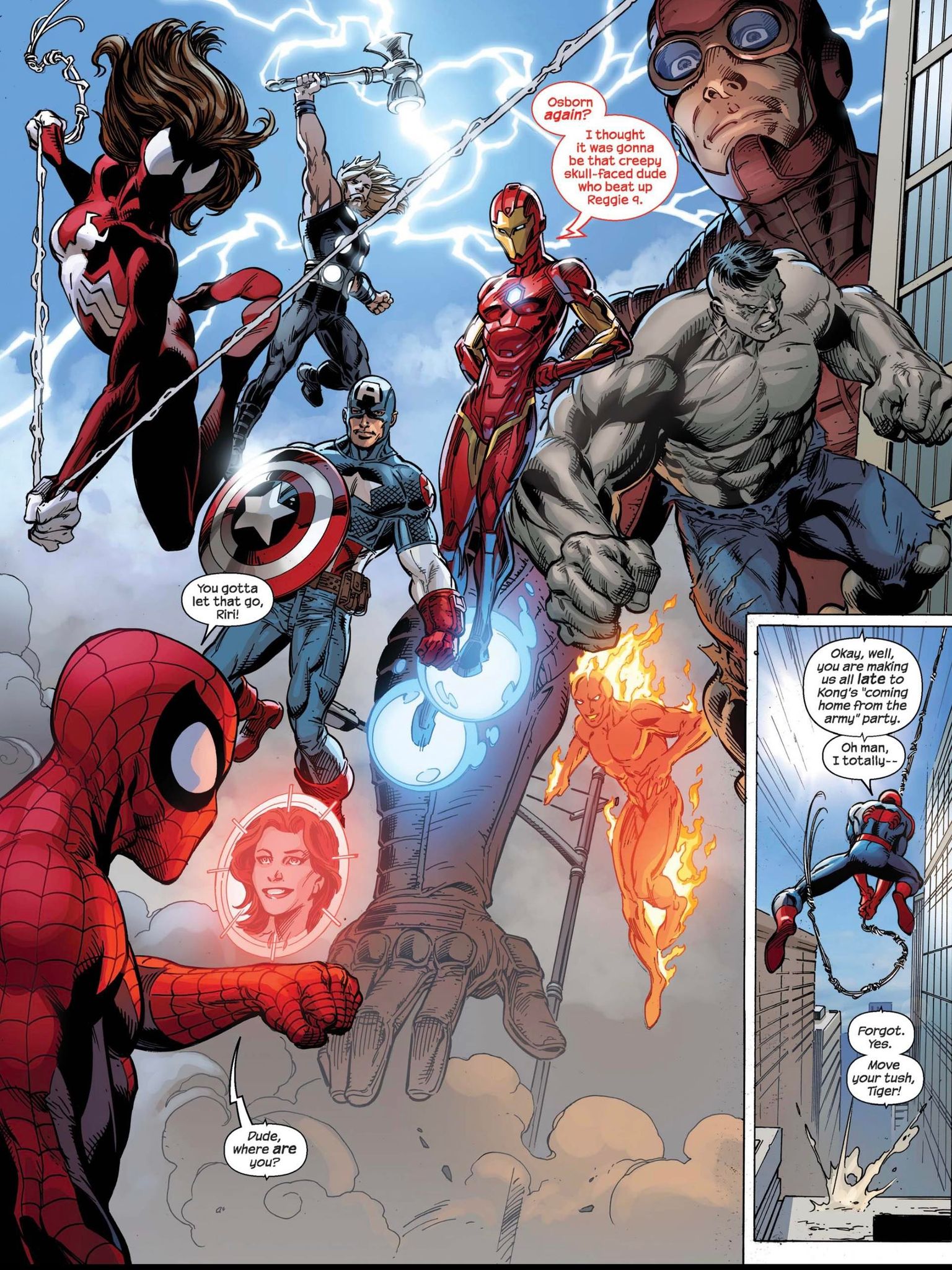 The Ultimate universe is revealed to have survived (Spider-Men II #5)