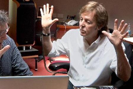 Image for Paul McCartney writing music with Bungie
