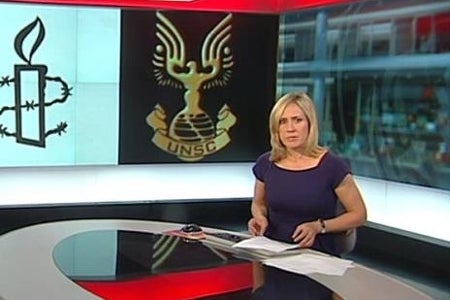 Immagine di BBC News confonde il logo di Halo UNSC con quello dell'ONU
