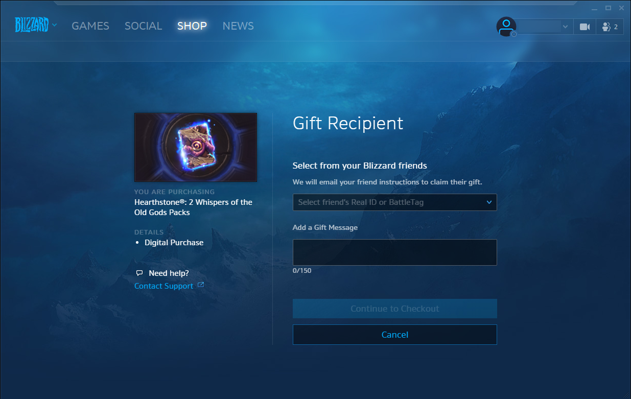 Blizzard now lets you gift Hearthstone card packs to friends ...