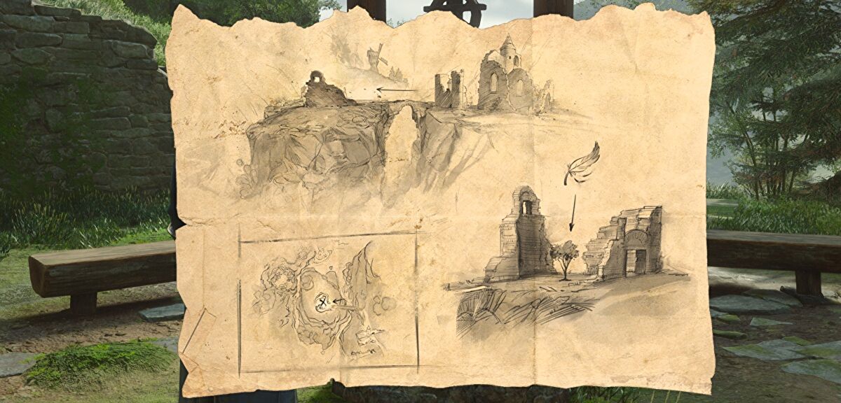 Afbeeldingen van Hogwarts Legacy: Well Well Well - Well's Treasure Map oplossing uitgelegd