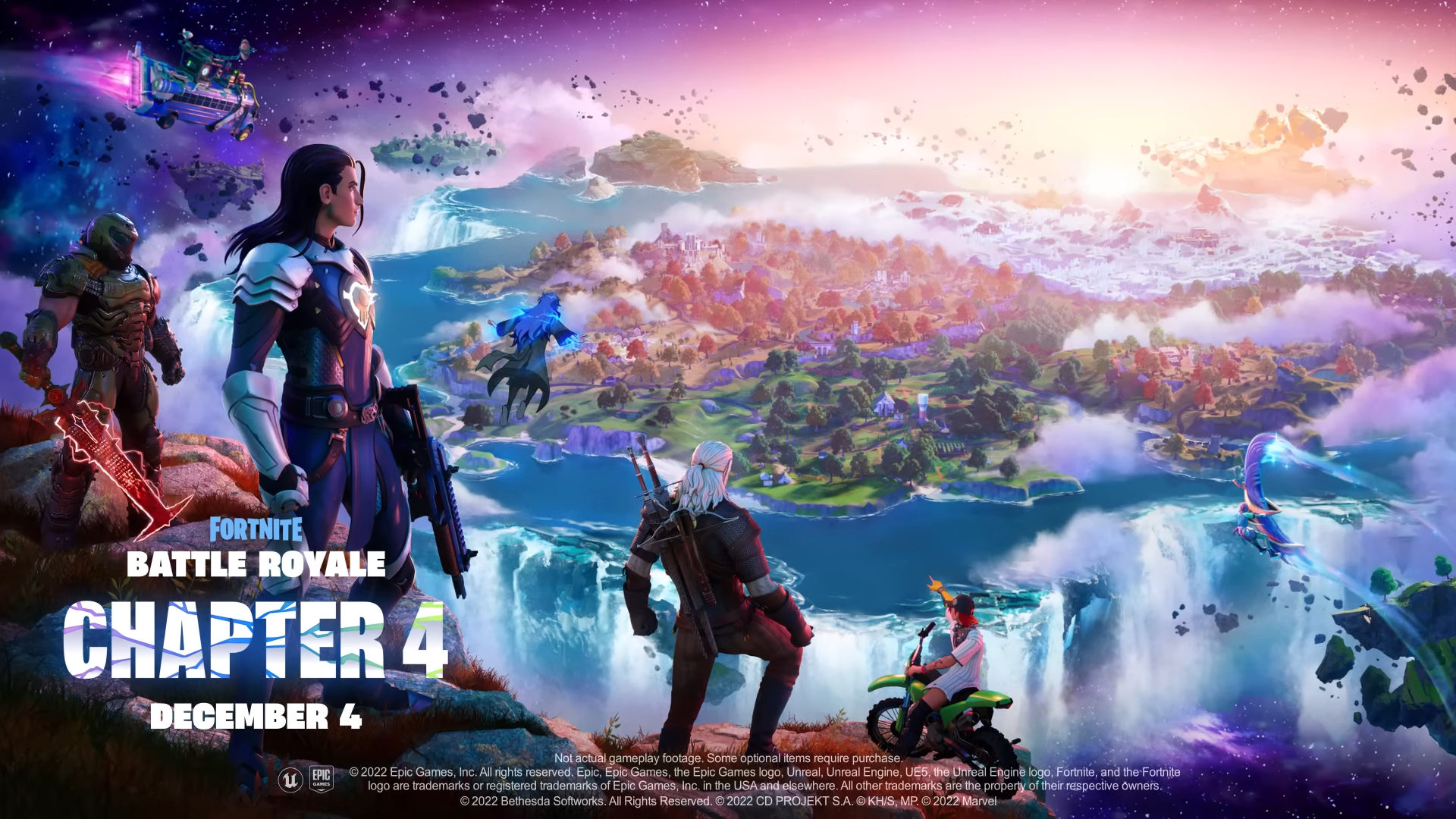 Fortnite Chapter 4 starts today, with Geralt, Hulk and Doomslayer |  Eurogamer.net