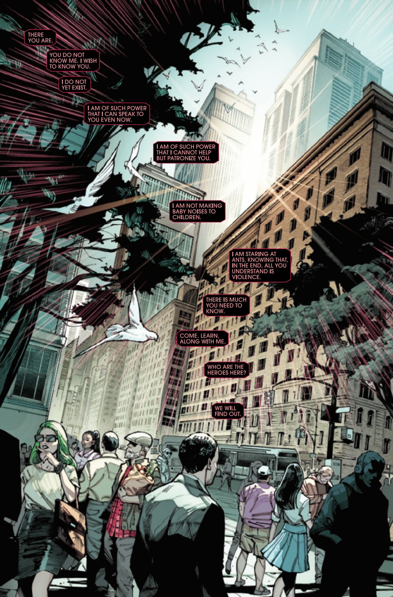 Interior page from first issue of Judgment Day