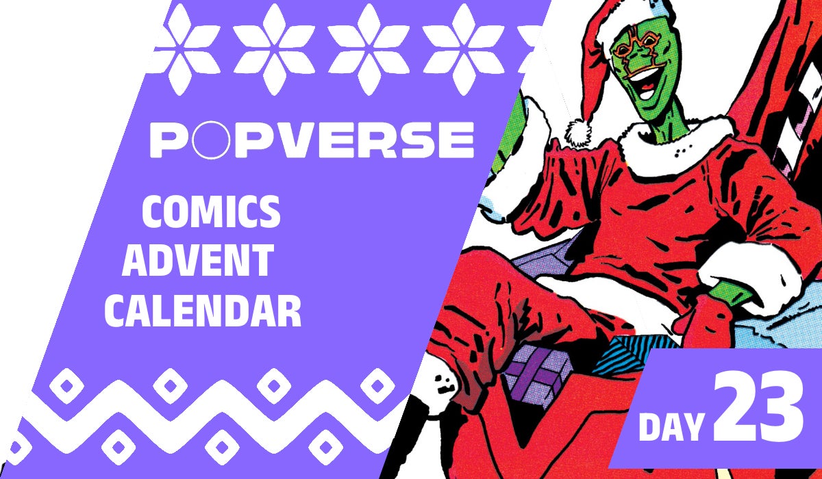 Ambush Bug jumps out of the Popverse Comics Advent Calendar on day 23