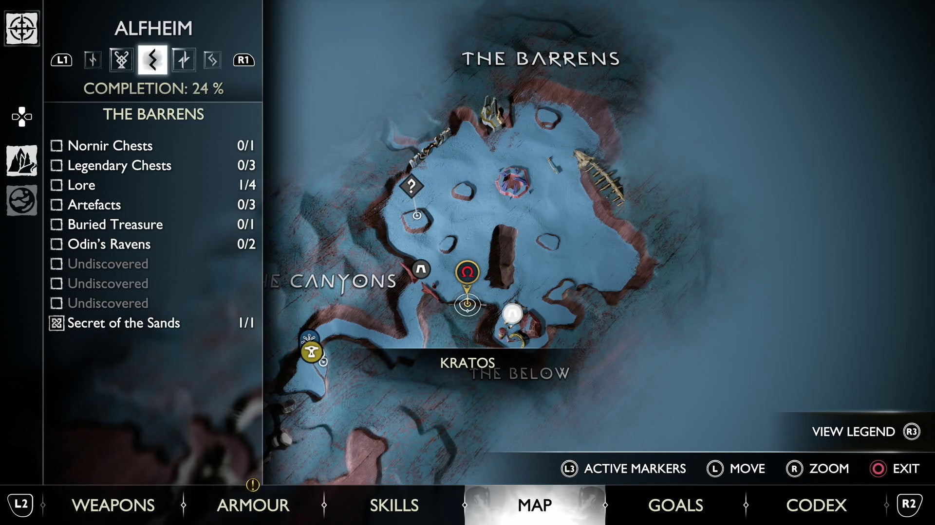 How to solve Alfheim Barrens southern cave Legendary Chest puzzle in God of War Ragnar k - 68