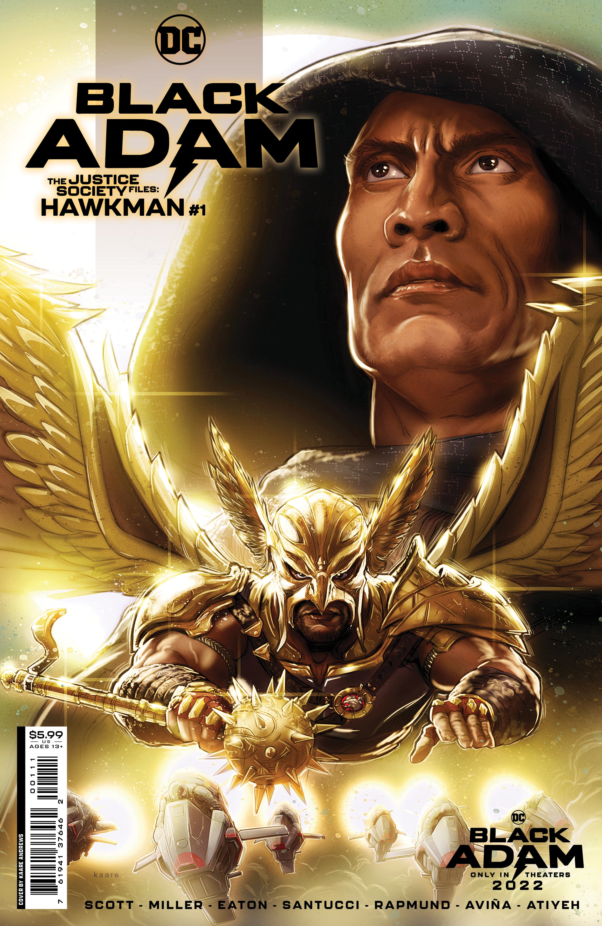 Black Adam – The Justice Society Files cover by Kaare Andrews