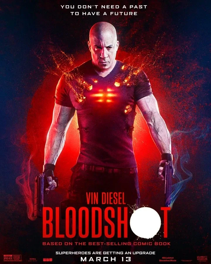 Film poster of Vin Diesel as Bloodshot