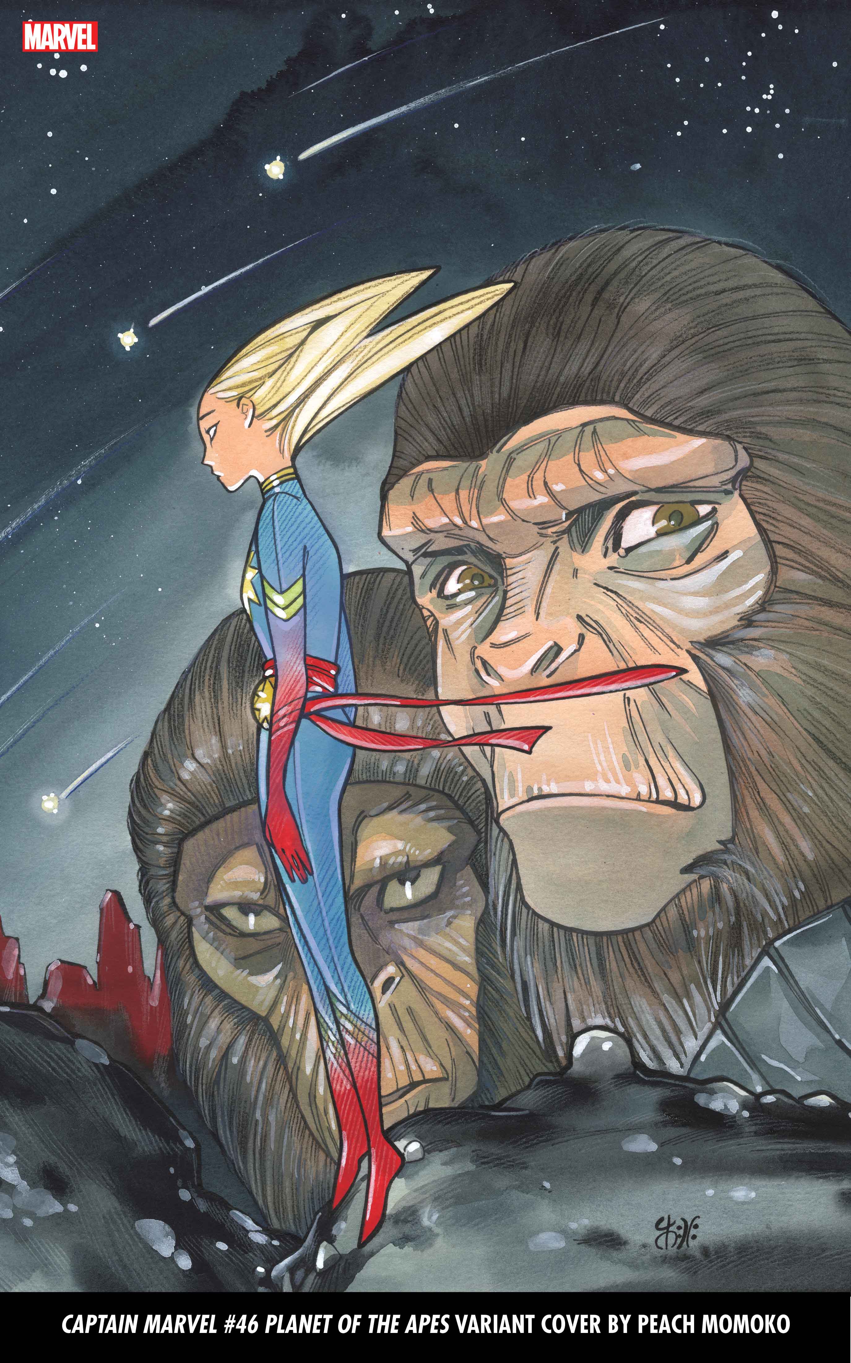 Captain Marvel Planet of the Apes cover
