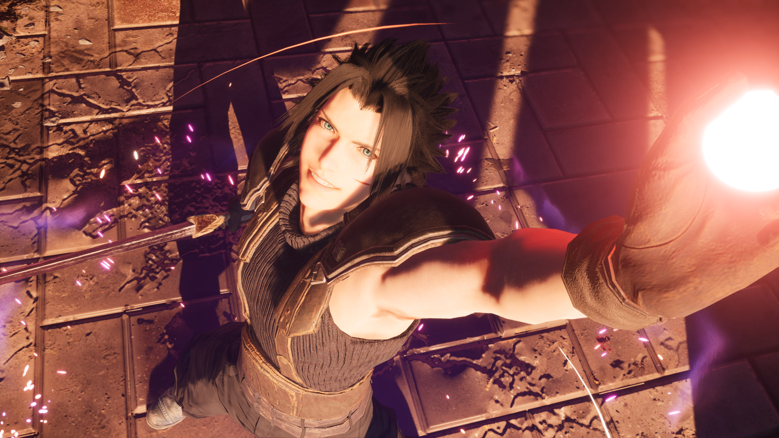 Zack Fair close up in Crisis Core