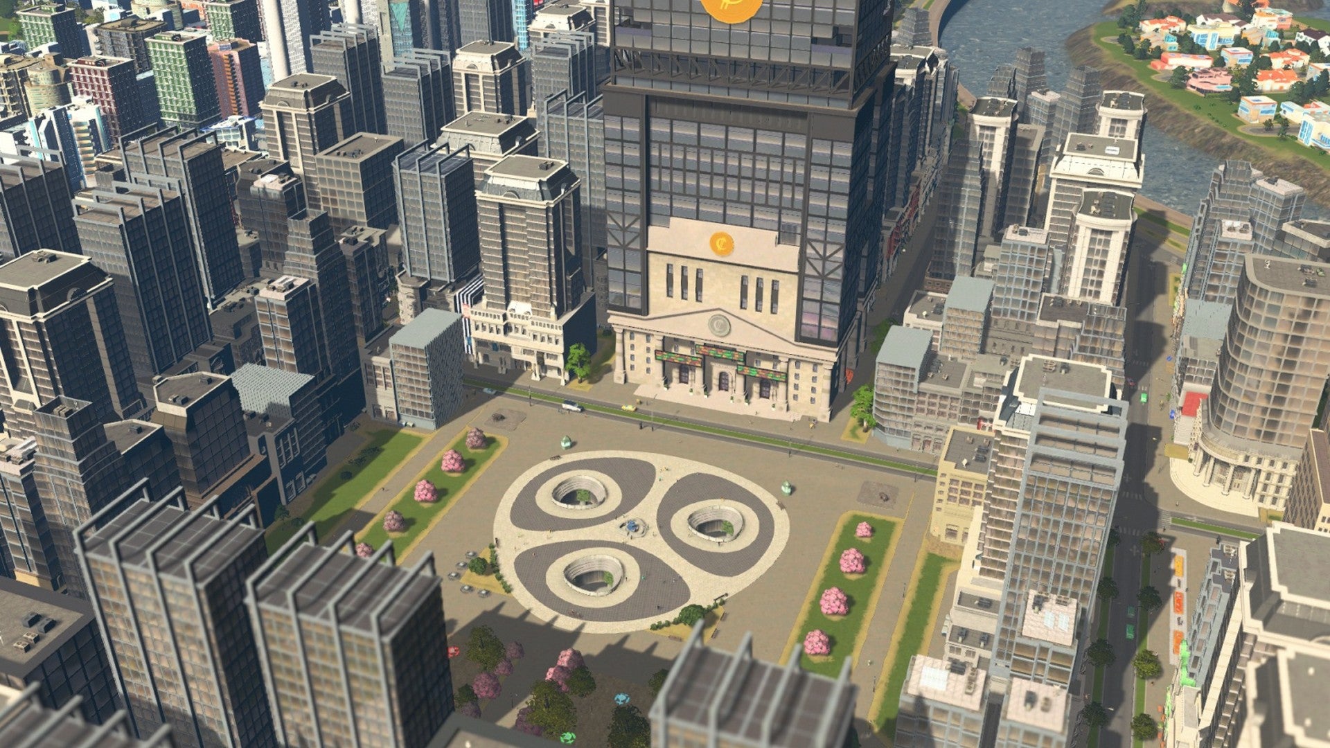 Cities Skylines: Kassiert jetzt mit der neuen Erweiterung Financial Districts ab.