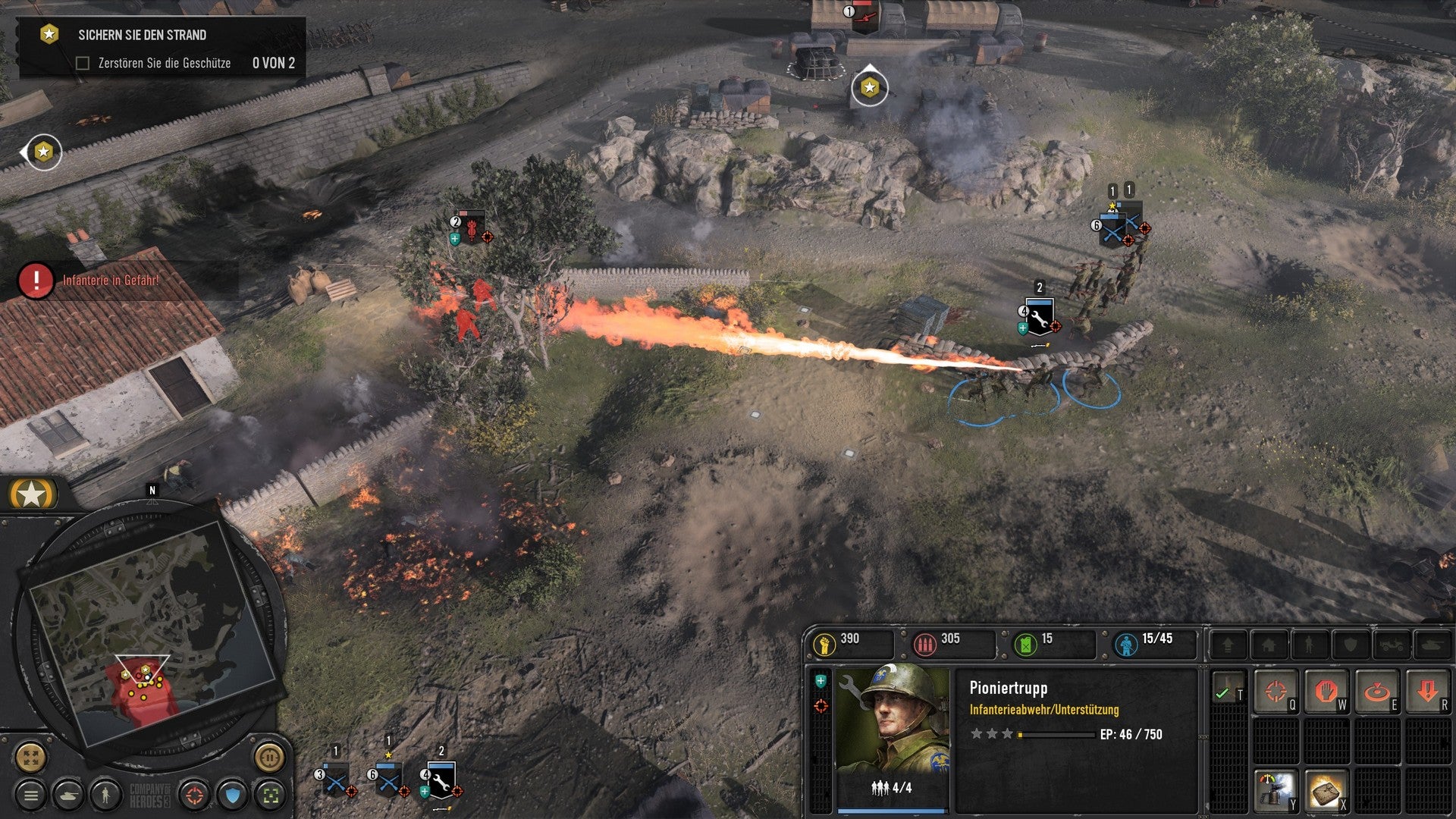 Deckung solltet ihr in Company of Heroes 3 immer nutzen.