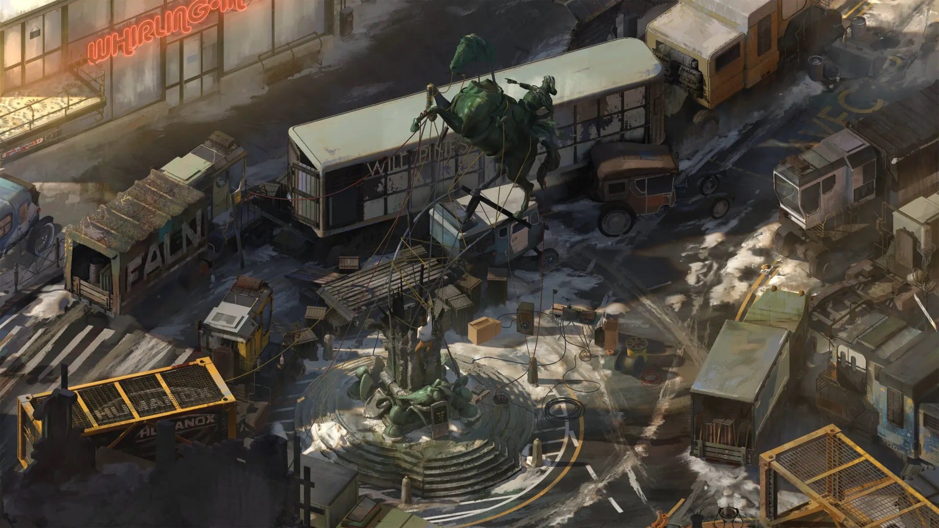 The Video Game City Week the Horseback Statue in Disco Elysium is a reminder of protest - 41