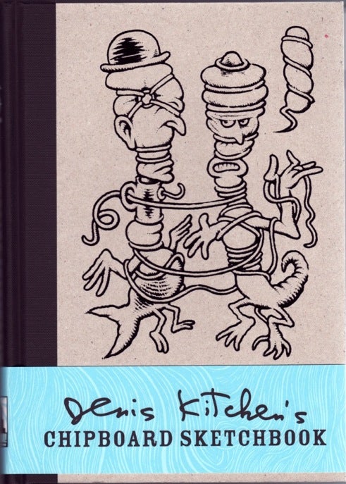 Cover of Denis Kitchen's Chipboard Sketchbook featuring two figures