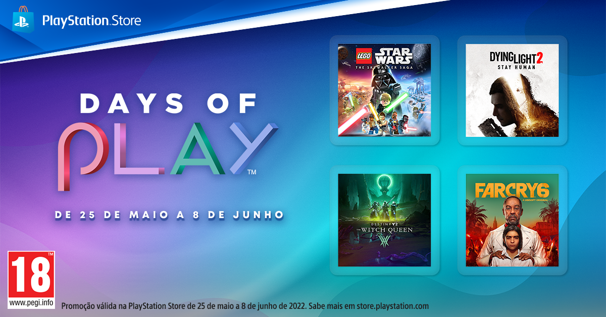 Imagem para PS Store - Campanha Days of Play - jogos em destaque, datas e preços