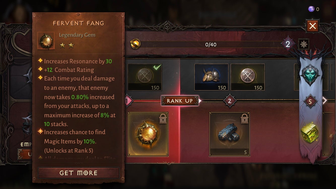 Diablo Immortal Battle Pass Season 2 rewards including rank 40 Empowered rewards - 12