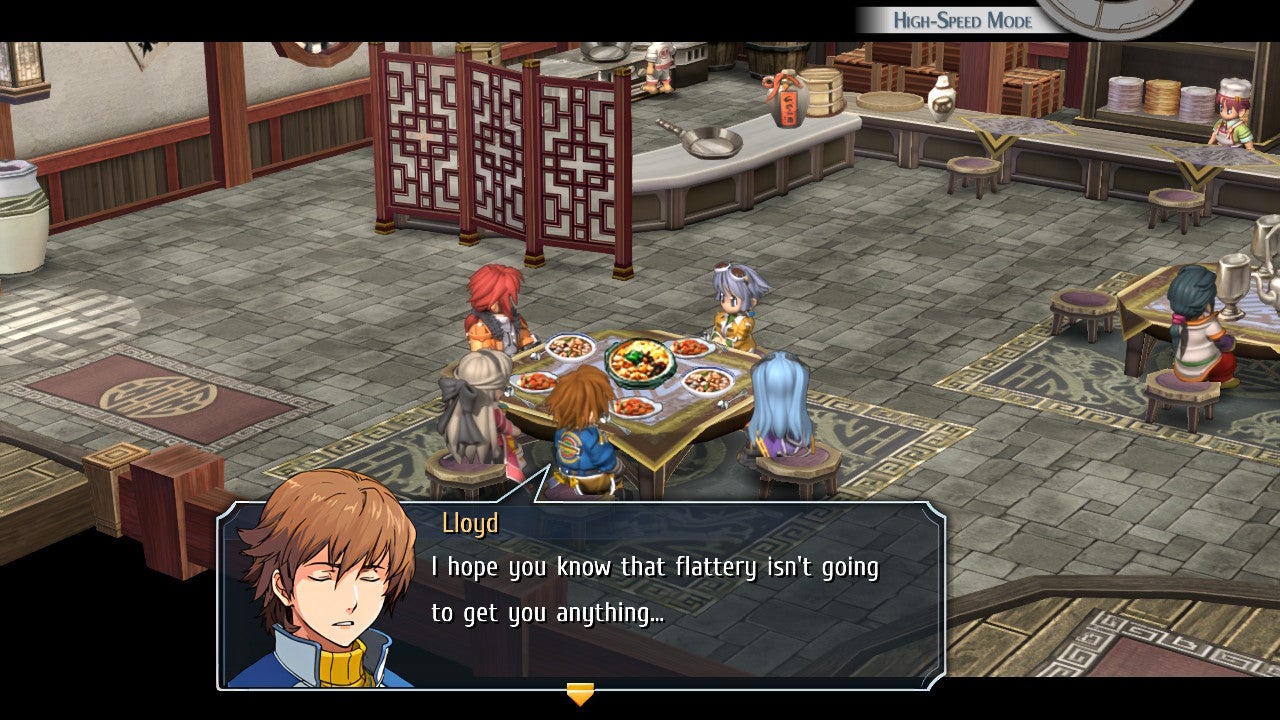 Legend of Heroes Trails From Zero revew - dinner with Grace