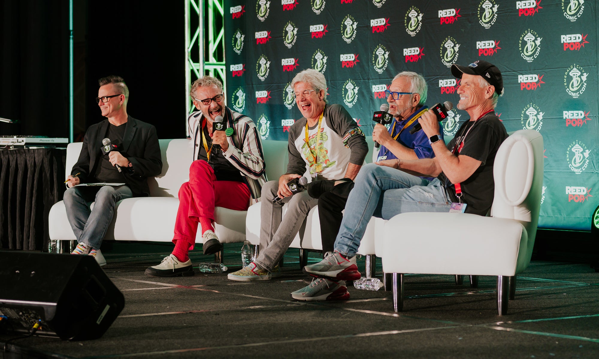 Image for Watch Barry Gordon, Cam Clarke, Rob Paulsen, & Townsend Coleman's Teenage Mutant Ninja Turtles reunion at ECCC 2022