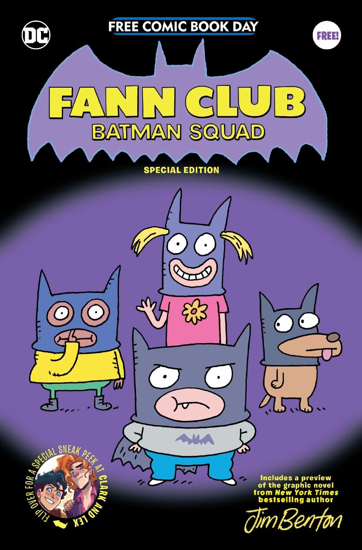 Cover of Fann Club Free Comic Book Day comic with main characters wearing batman cowls
