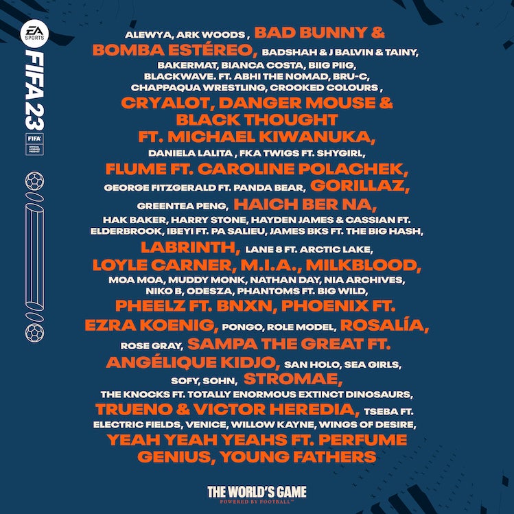 Teil 1 des Soundtracks von FIFA 23.
