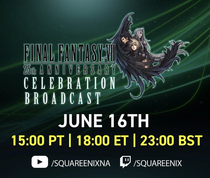Imagen para Square Enix anuncia una streaming para conmemorar el 25 aniversario de Final Fantasy VII la semana que viene