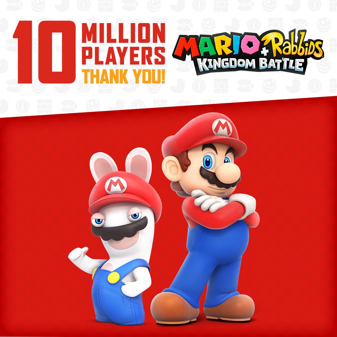Imagem para Mario + Rabbids Kingdom Battle foi jogado por 10 milhões de jogadores