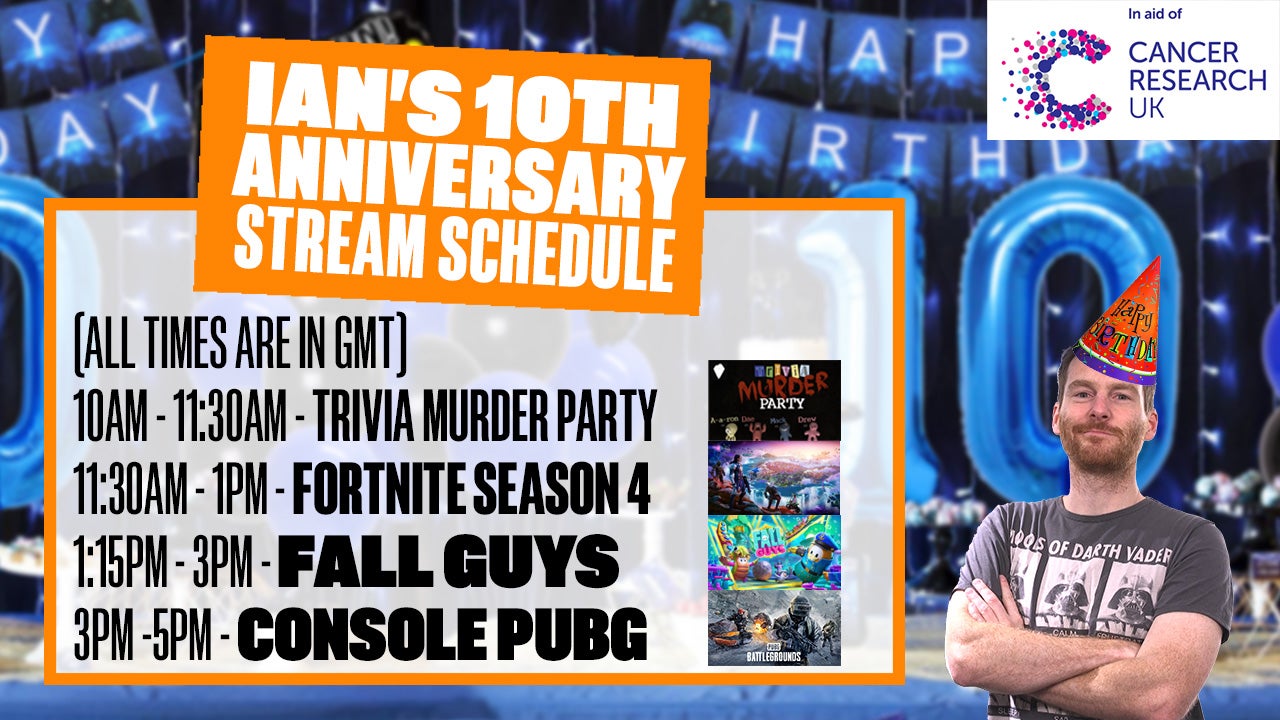 Image for Help Ian celebrate 'HigTen', his 10 year Eurogamer anniversary by joining his 7 hour community-based stream