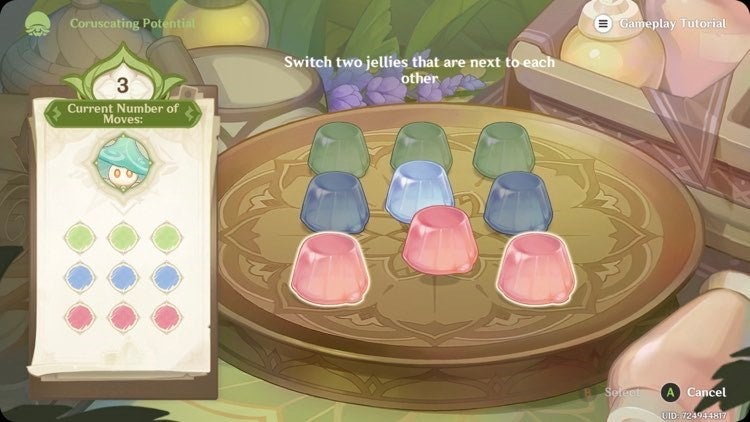 Genshin Impact Coruscating Potential jelly puzzle solutions for Fabulous Fungus Frenzy - 42