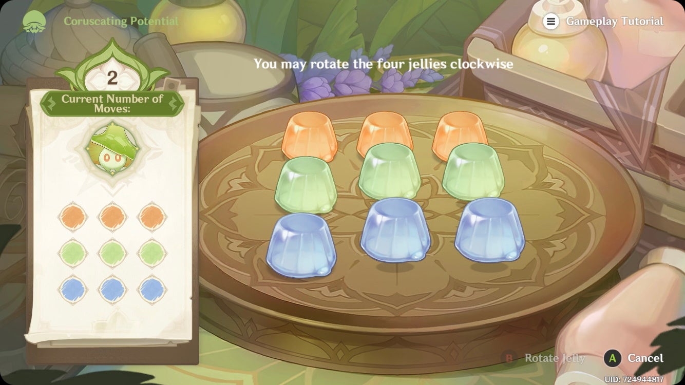 Genshin Impact Coruscating Potential jelly puzzle solutions for Fabulous Fungus Frenzy - 91