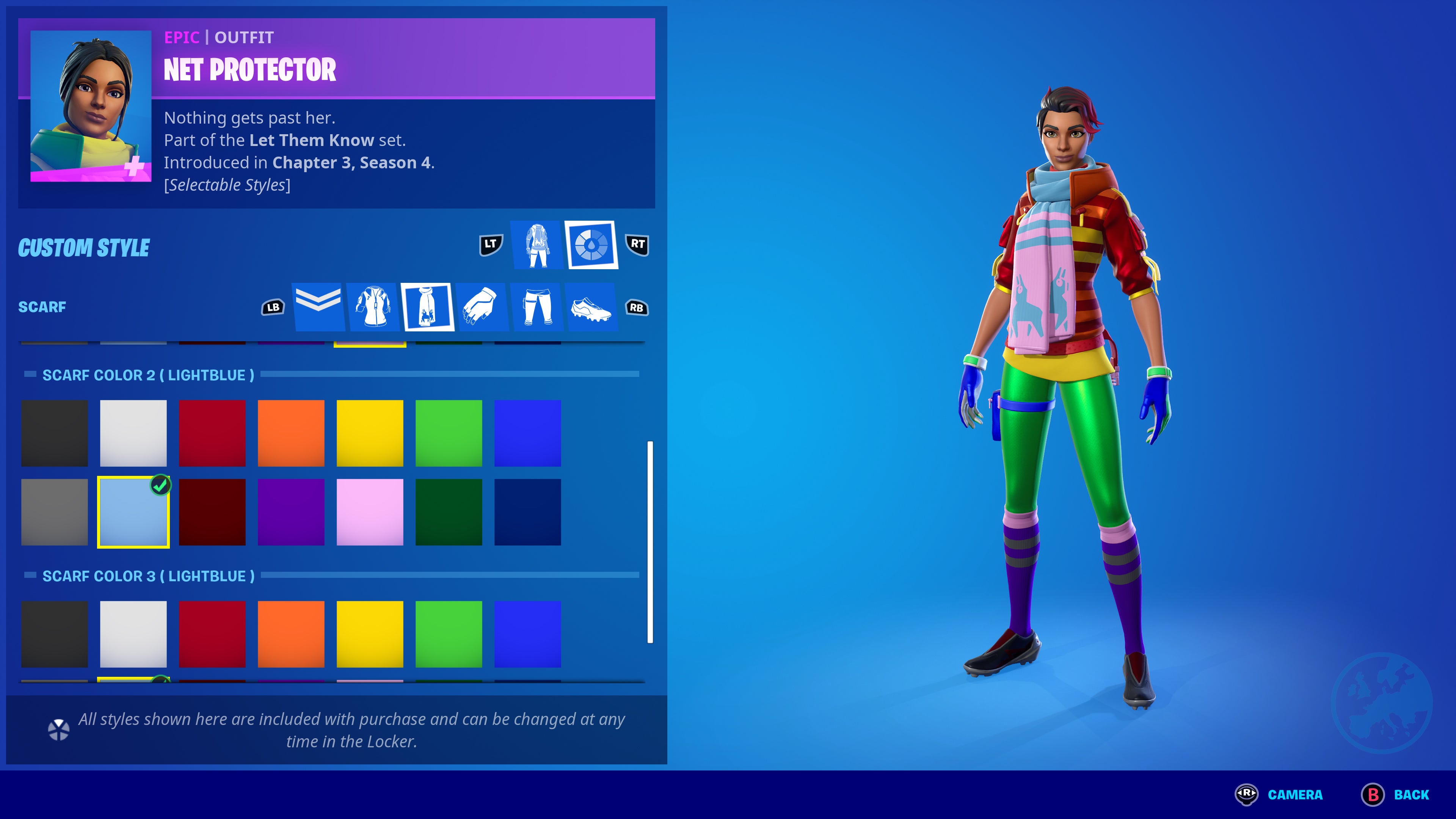 Fortnite's Let Them Know character customisation.