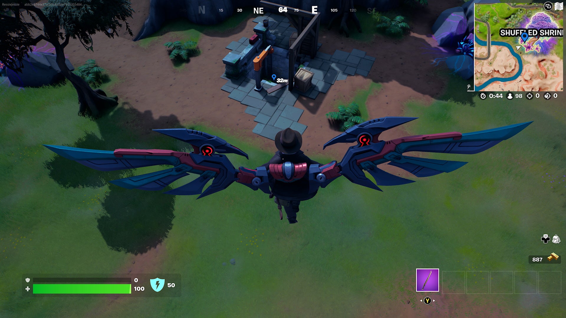 Fortnite secret door location and how to find the secret door past the main chamber in Shuffled Shrines - 65