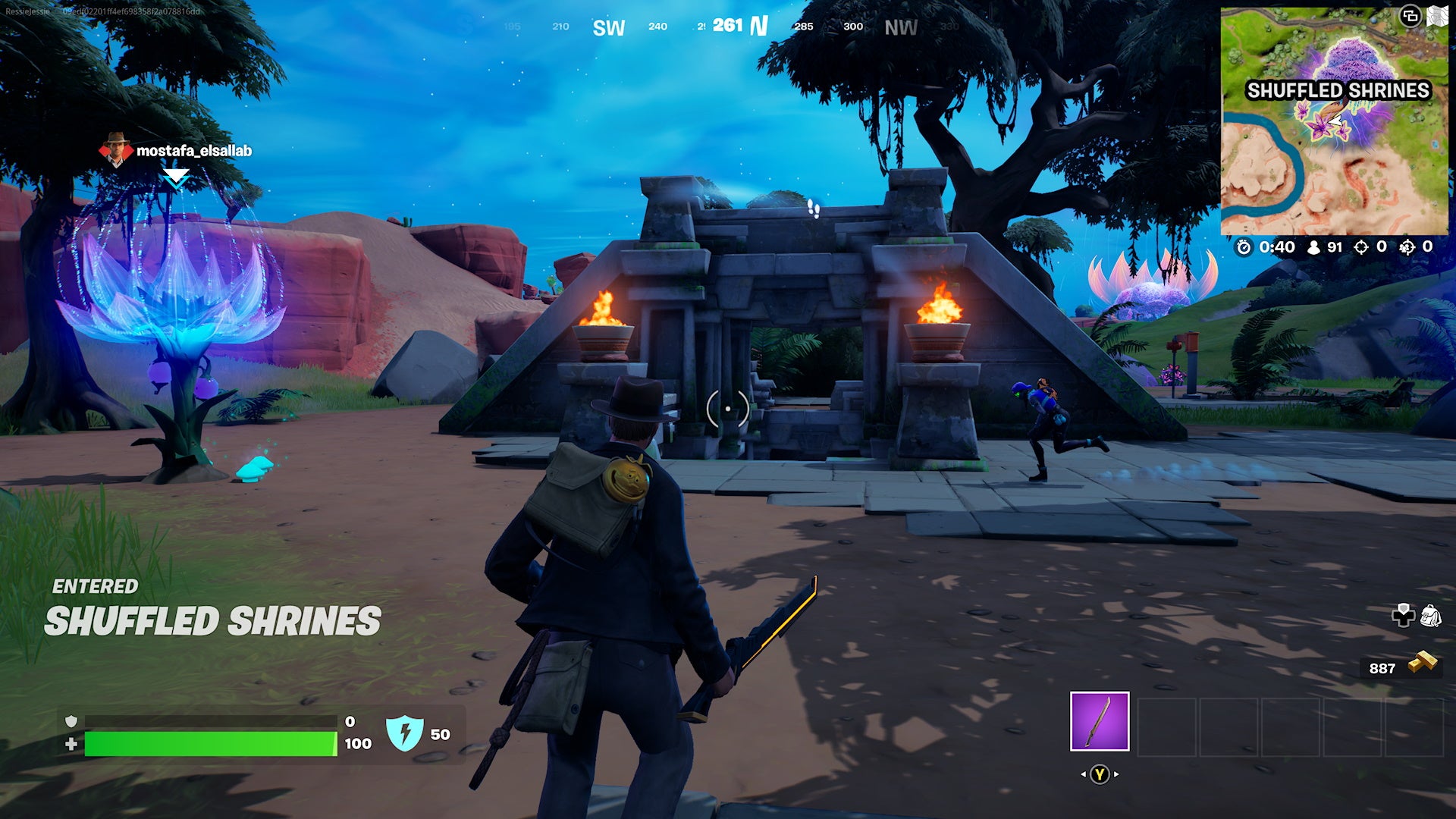 Fortnite secret door location and how to find the secret door past the main chamber in Shuffled Shrines - 23