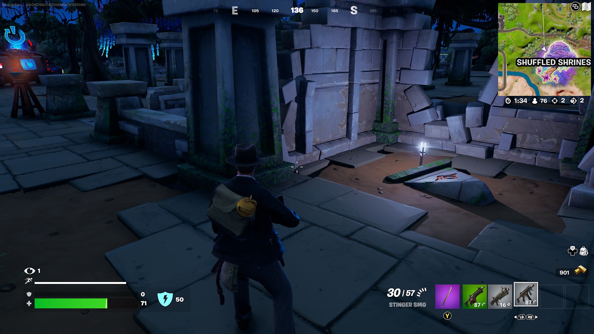 Fortnite secret door location and how to find the secret door past the main chamber in Shuffled Shrines - 82