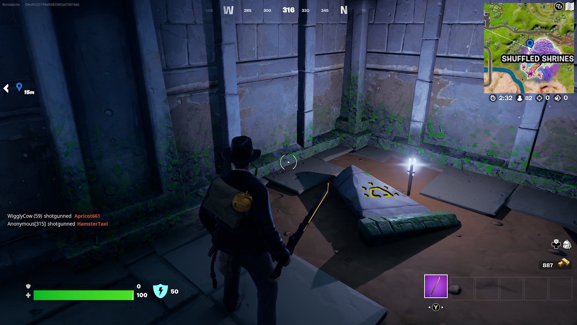 Fortnite secret door location and how to find the secret door past the main chamber in Shuffled Shrines - 32