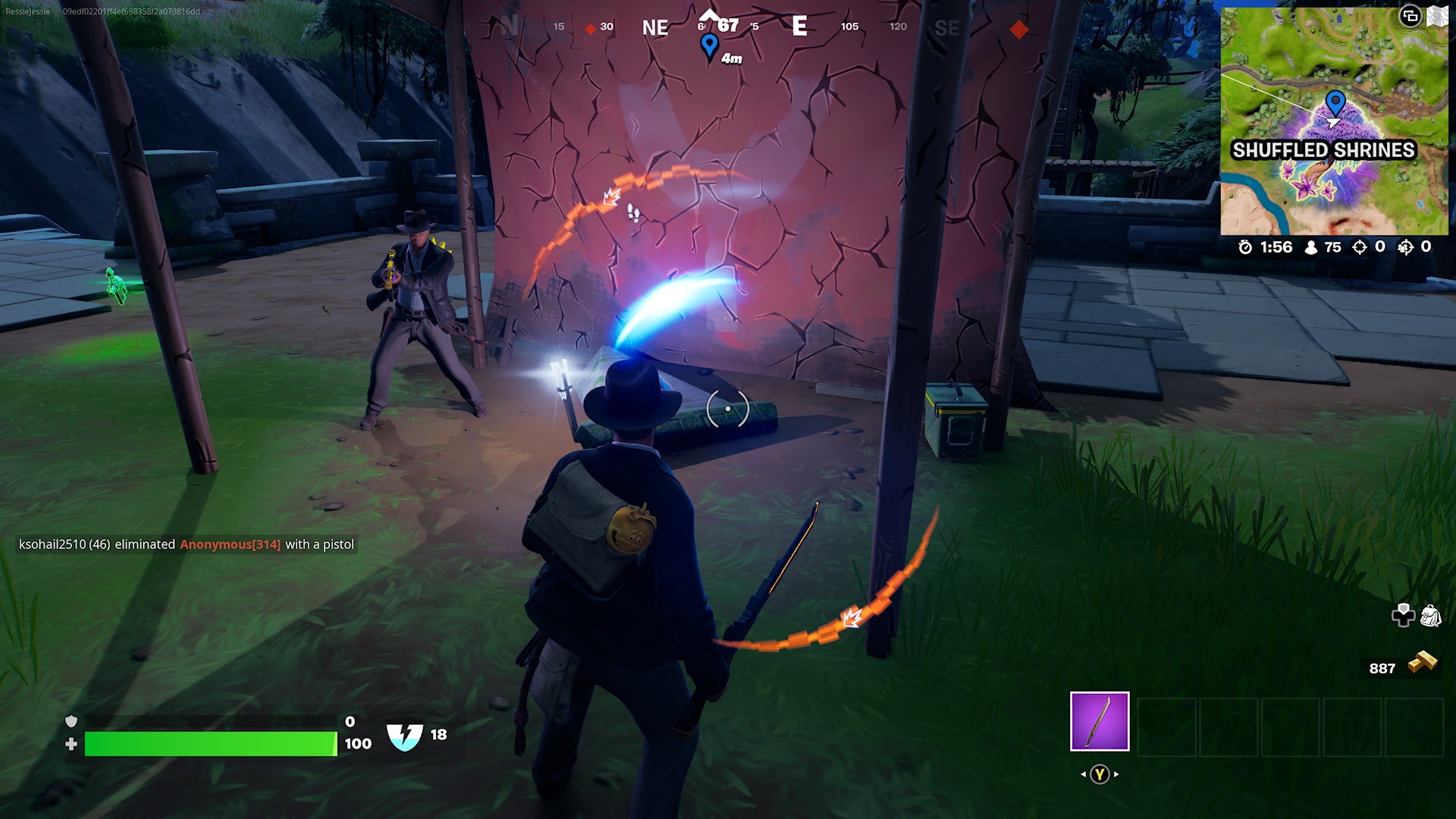 Fortnite secret door location and how to find the secret door past the main chamber in Shuffled Shrines - 57