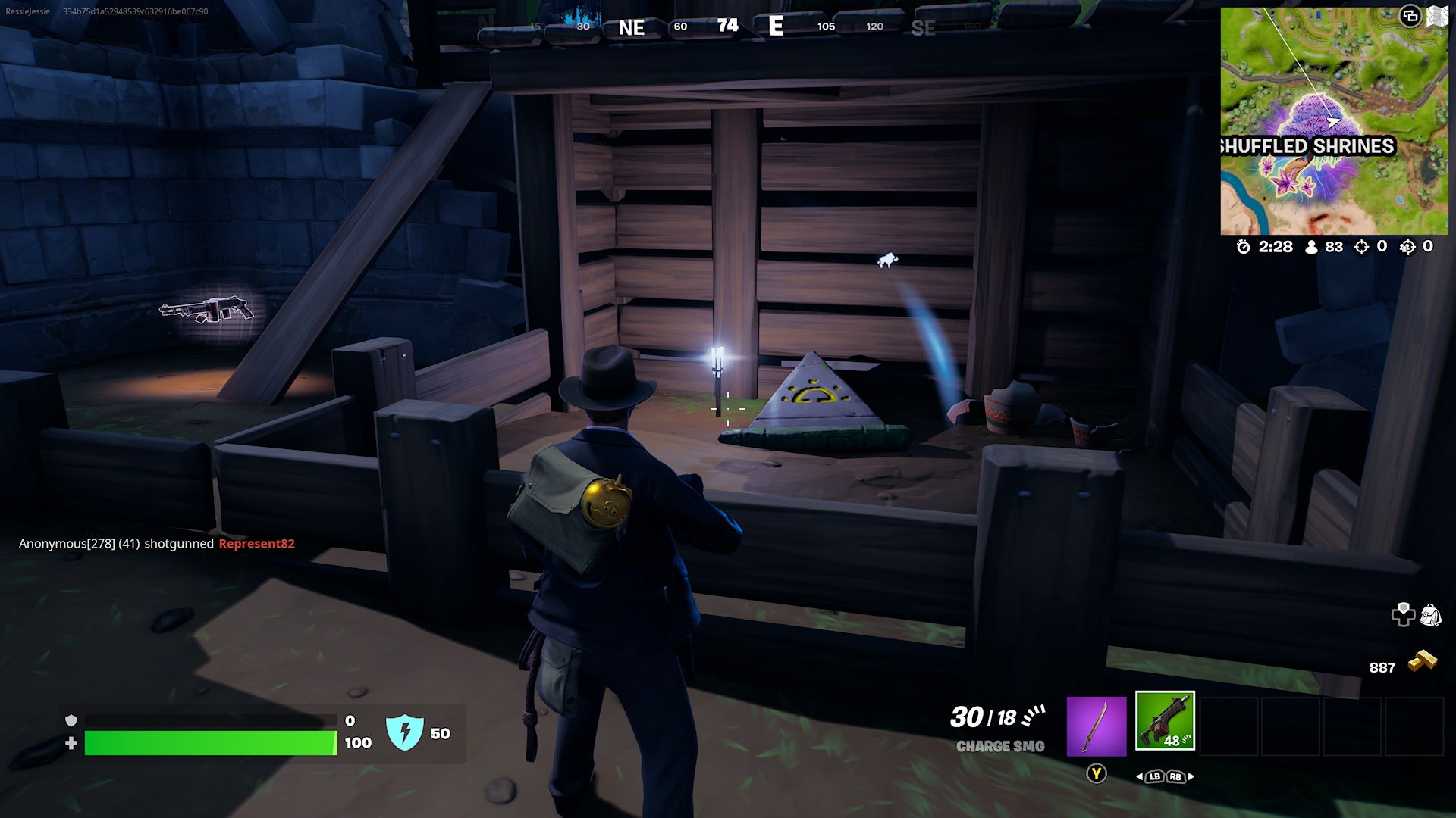 Fortnite secret door location and how to find the secret door past the main chamber in Shuffled Shrines - 74
