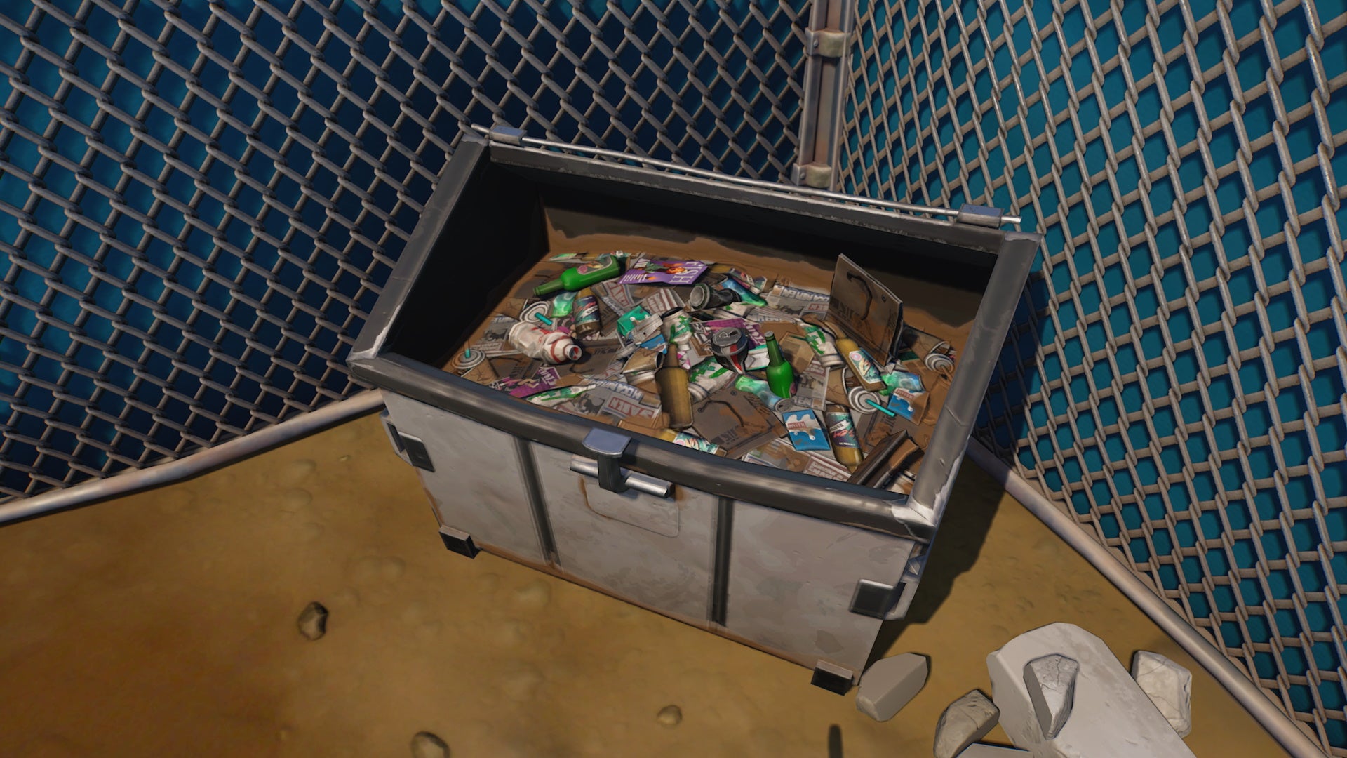 Afbeeldingen van Fortnite Dumpster dive naar fake relics en bouwen in Sleepy Shrubs