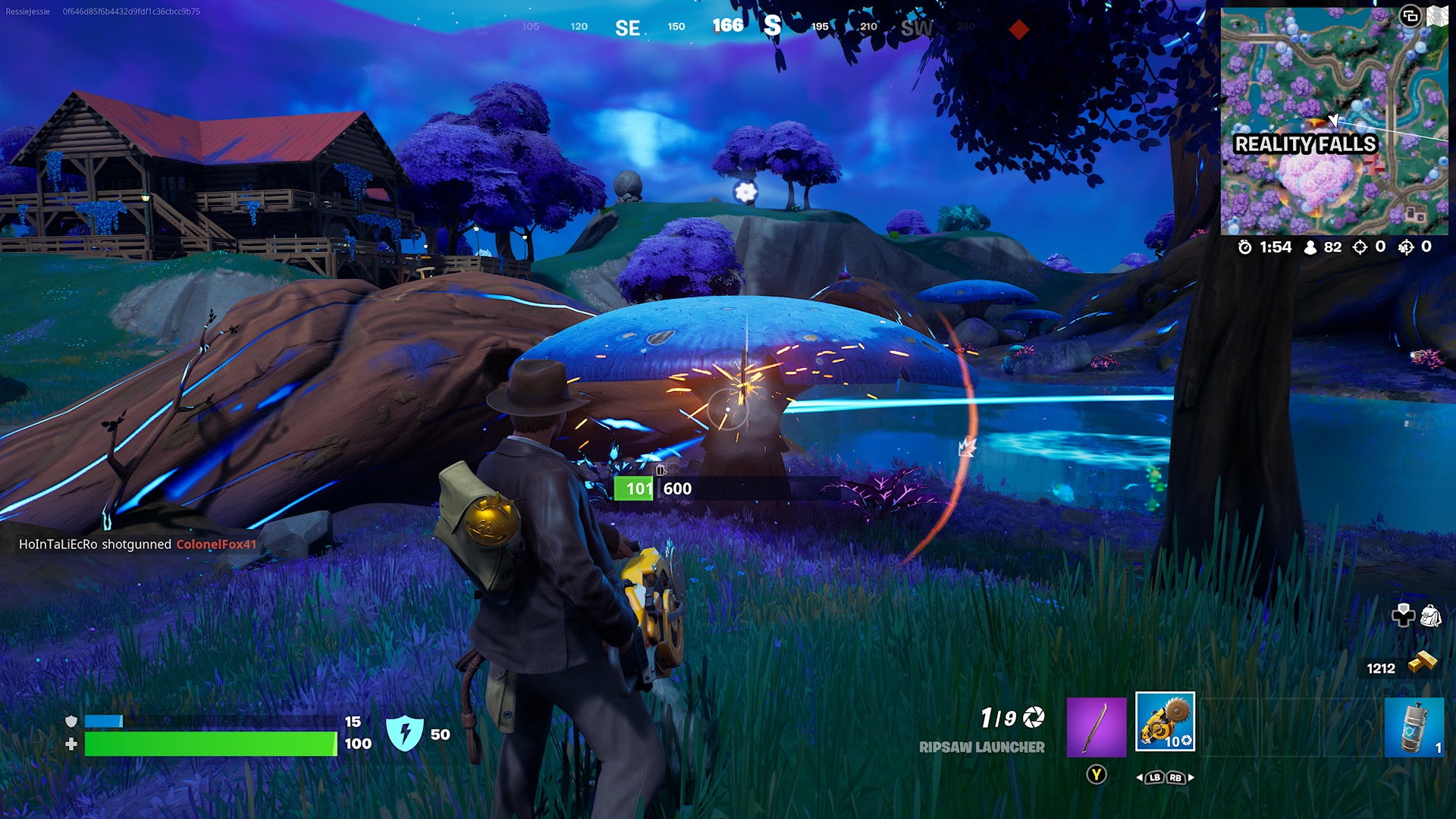 Fortnite giant mushrooms location and how to destroy giant mushrooms with the Ripsaw Launcher - 70