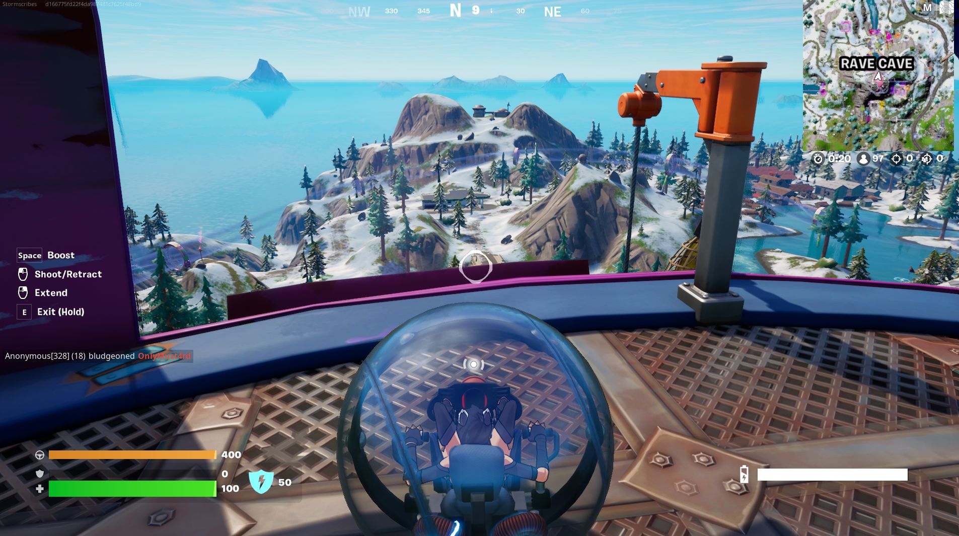 How to boost into a Runaway Boulder and dislodge it with a Baller in Fortnite - 78