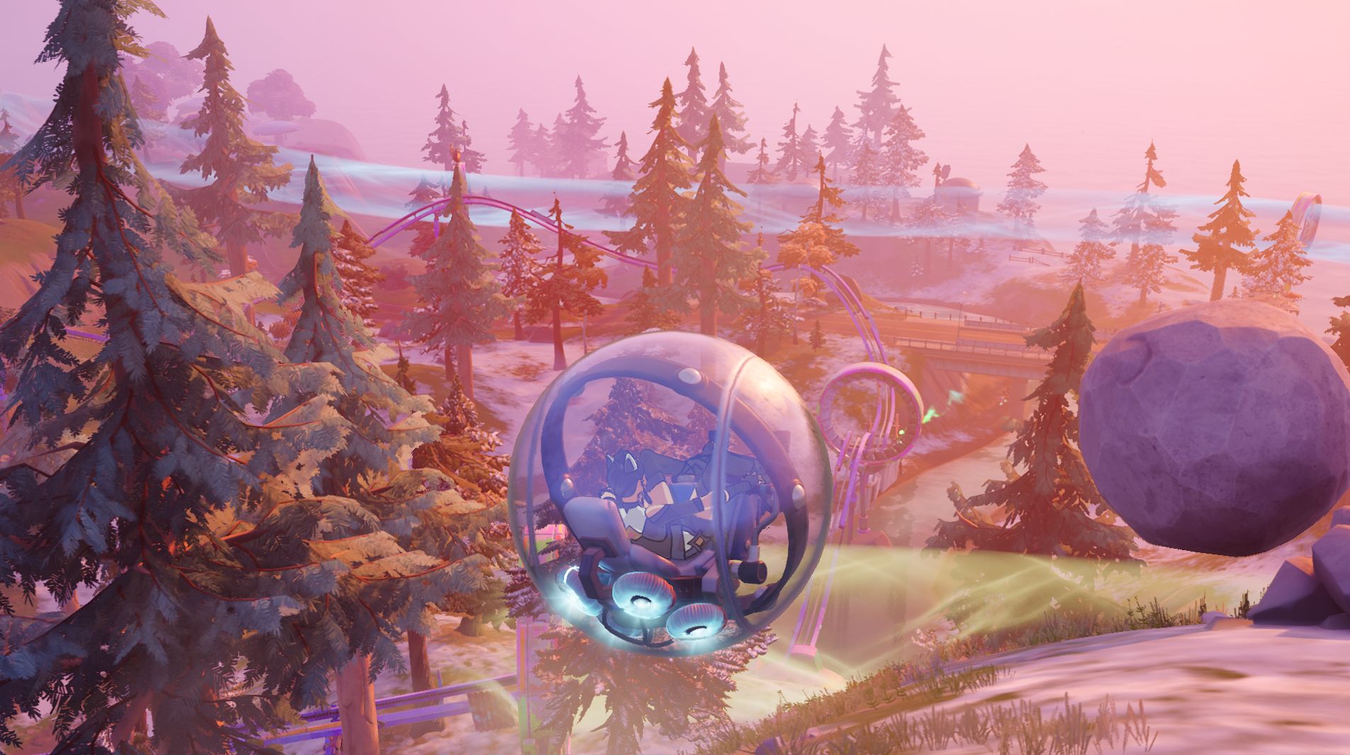 How to boost into a Runaway Boulder and dislodge it with a Baller in Fortnite - 27