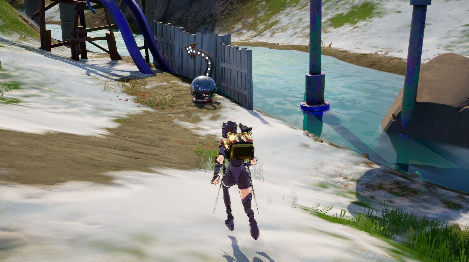How to boost into a Runaway Boulder and dislodge it with a Baller in Fortnite - 77