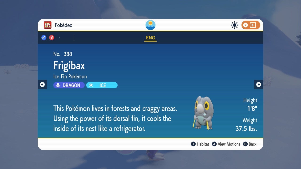 Frigibax location in Pok mon Scarlet and Violet and how to evolve into Arctibax and Baxcalibur - 4