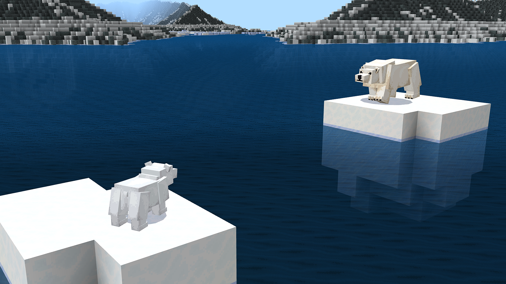 Polar Bears in Minecraft Frozen Planet