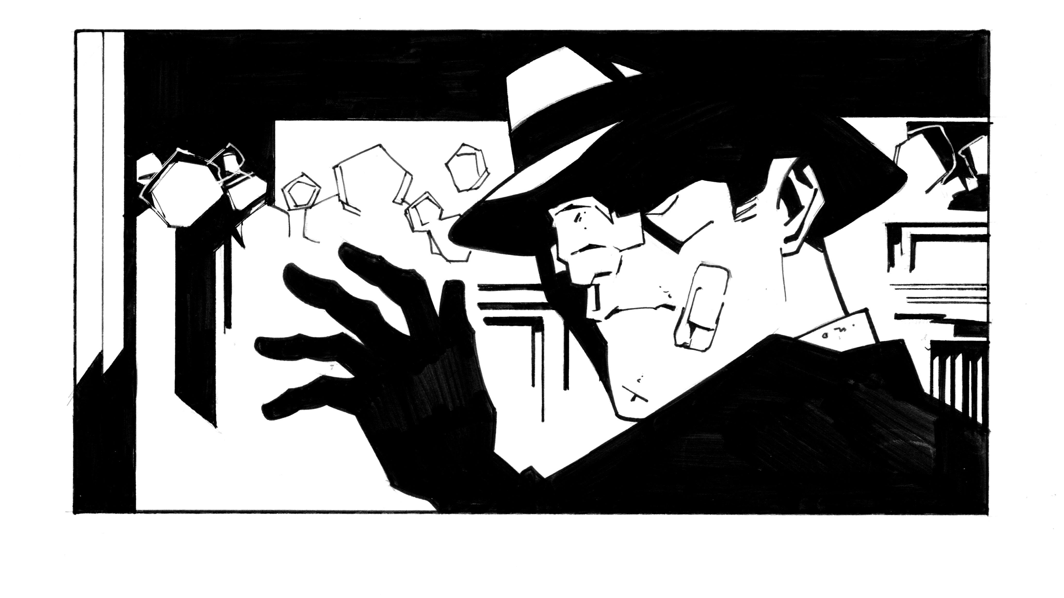 Gotham City: Year One #1 unlettered, uncolored excerpt by Phil Hester & Eric Gapstur