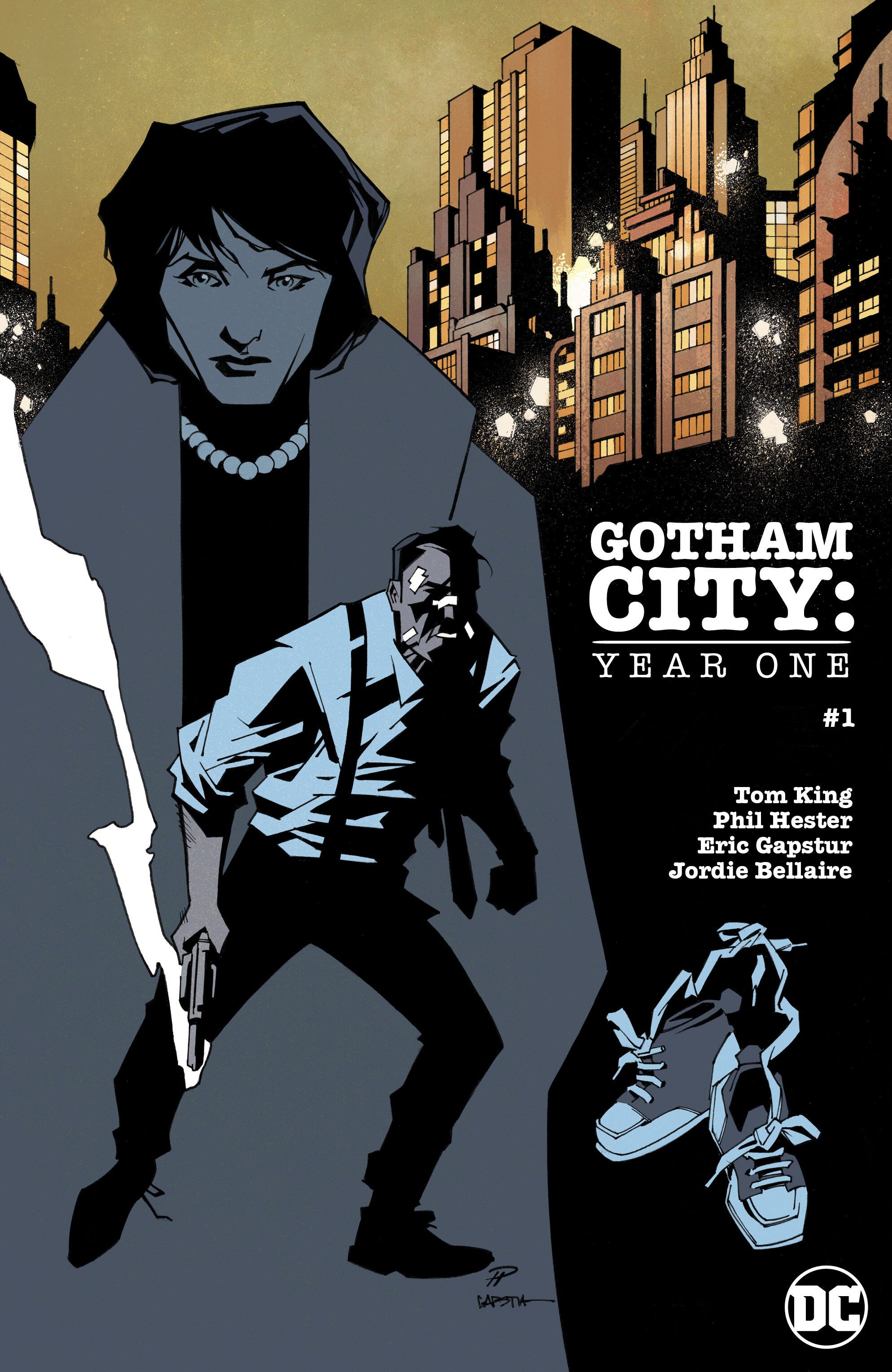 Gotham City: Year One #1 cover by Phil Hester, Eric Gapstur, and Jordie Bellaire