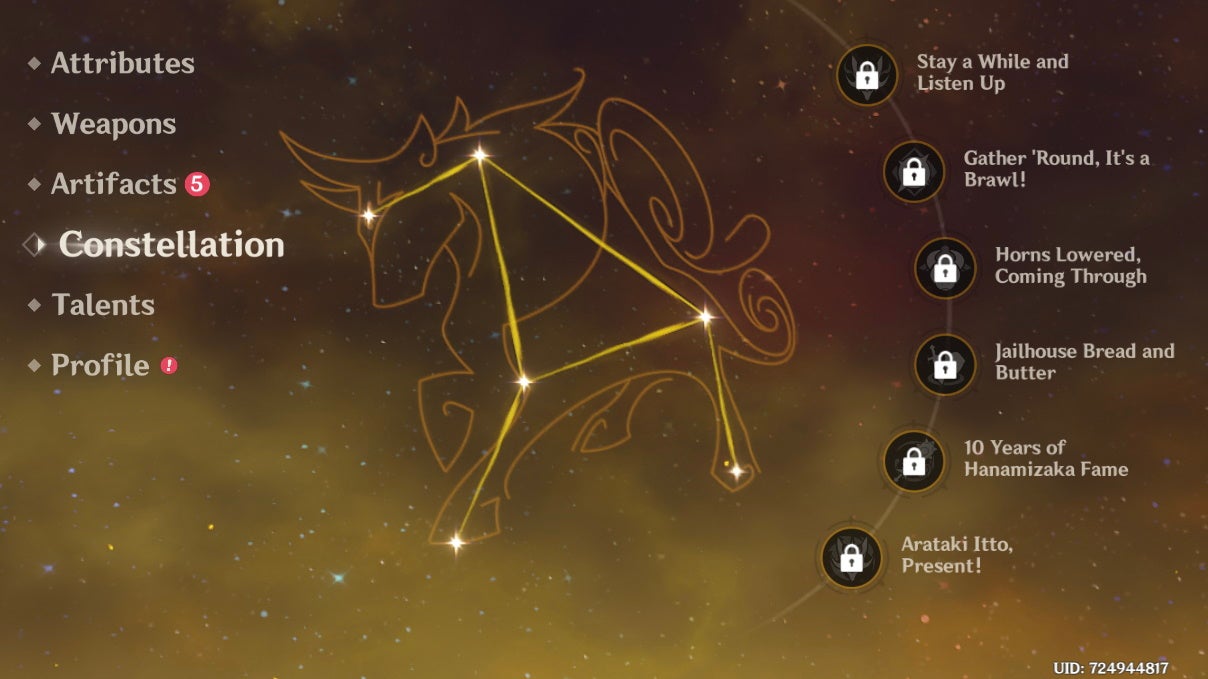 Genshin Impact Arataki Itto Talent and Ascension materials  Constellation  team  weapon and best build - 76