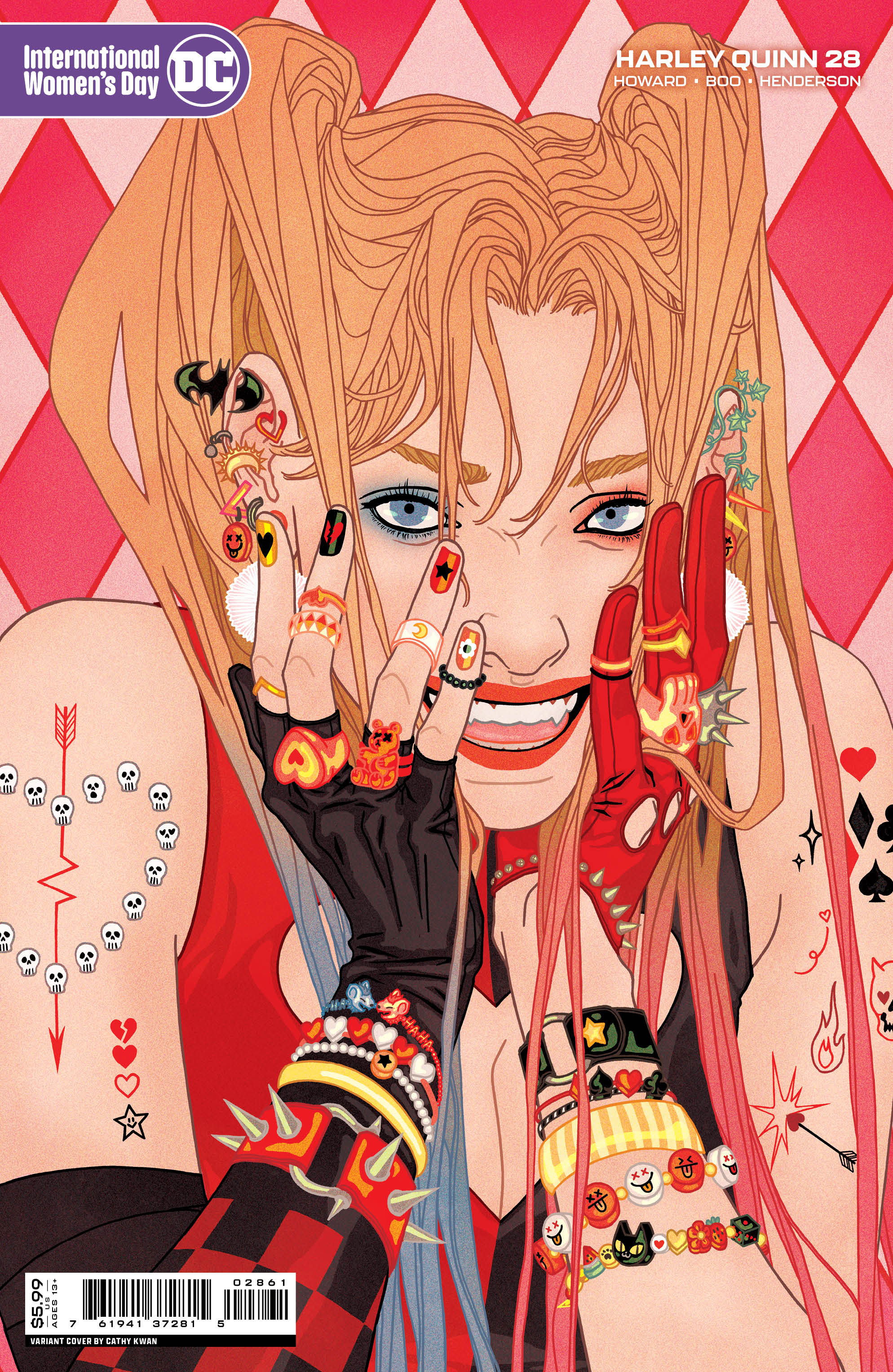 Illustration of Harley Quinn with her hands on her face