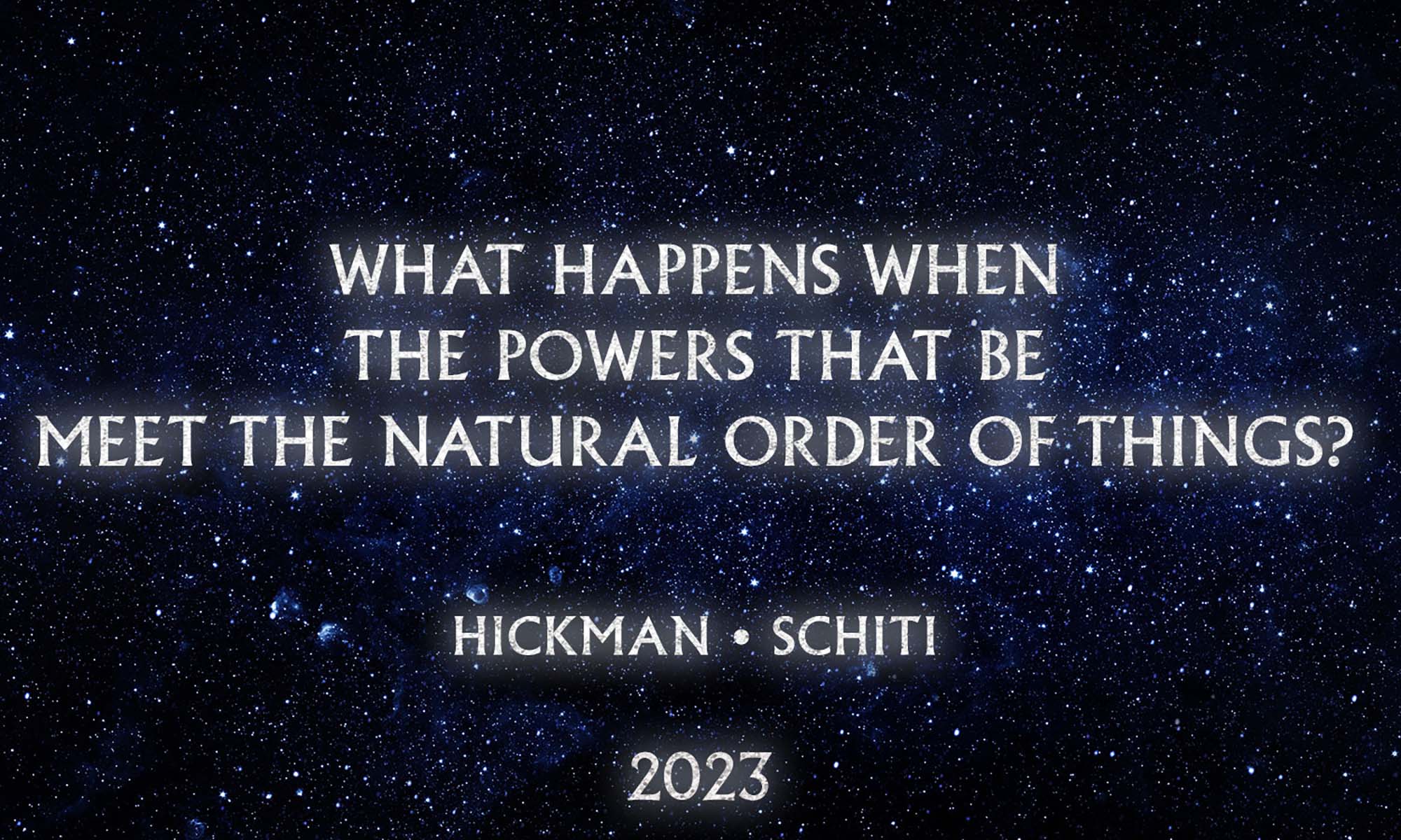 Jonathan Hickman is creating 