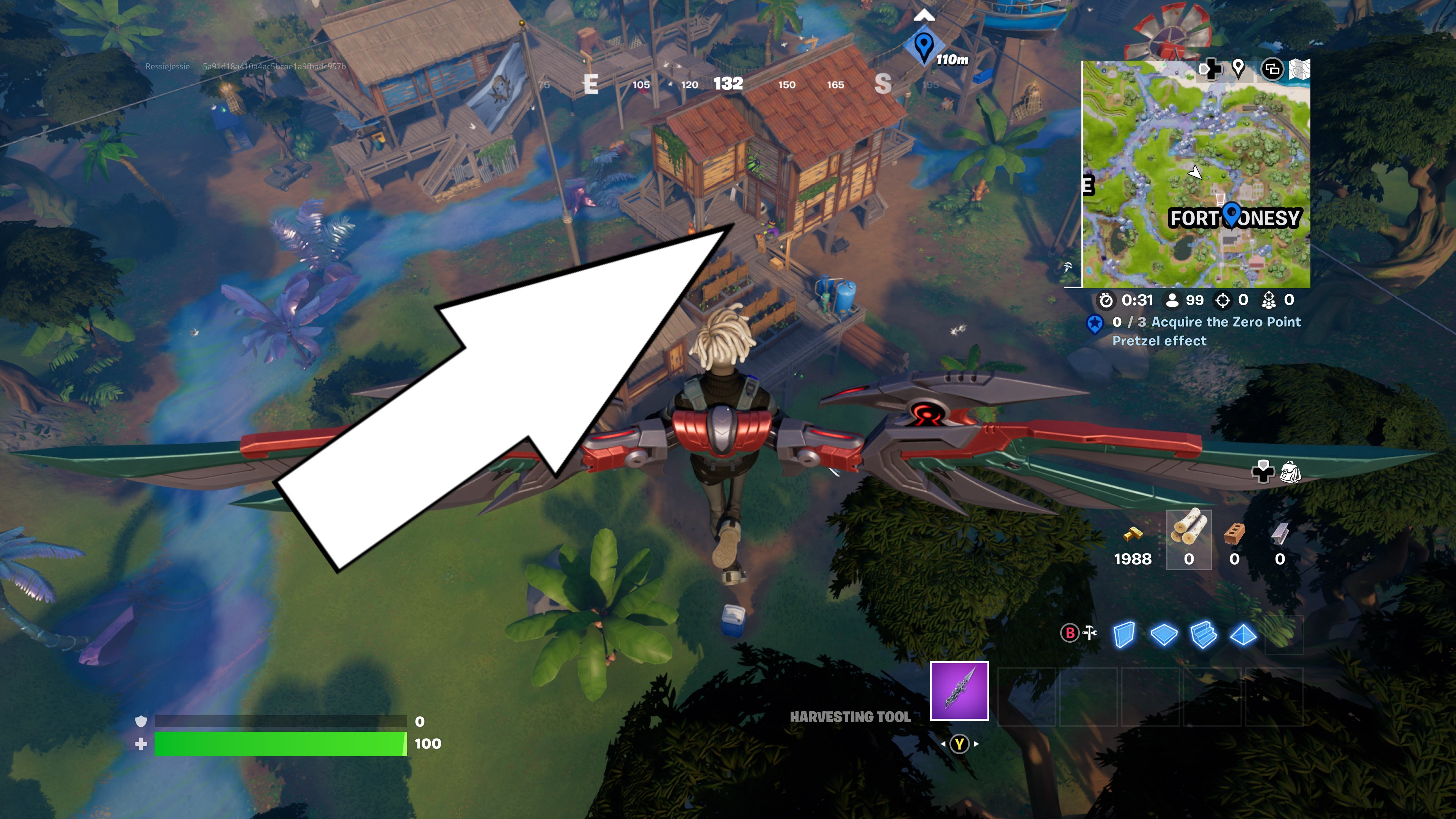 How to acquire the Zero Point Pretzel effect in Fortnite - 90