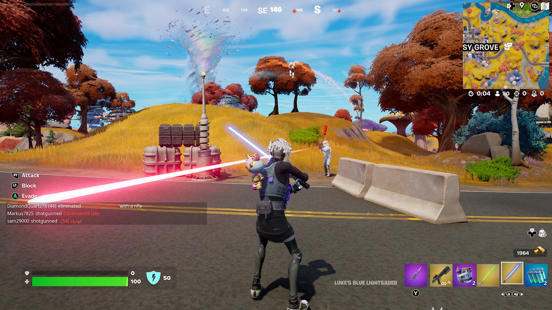 Where to find Lightsabers in Fortnite and how to block hits using a Lightsaber - 61