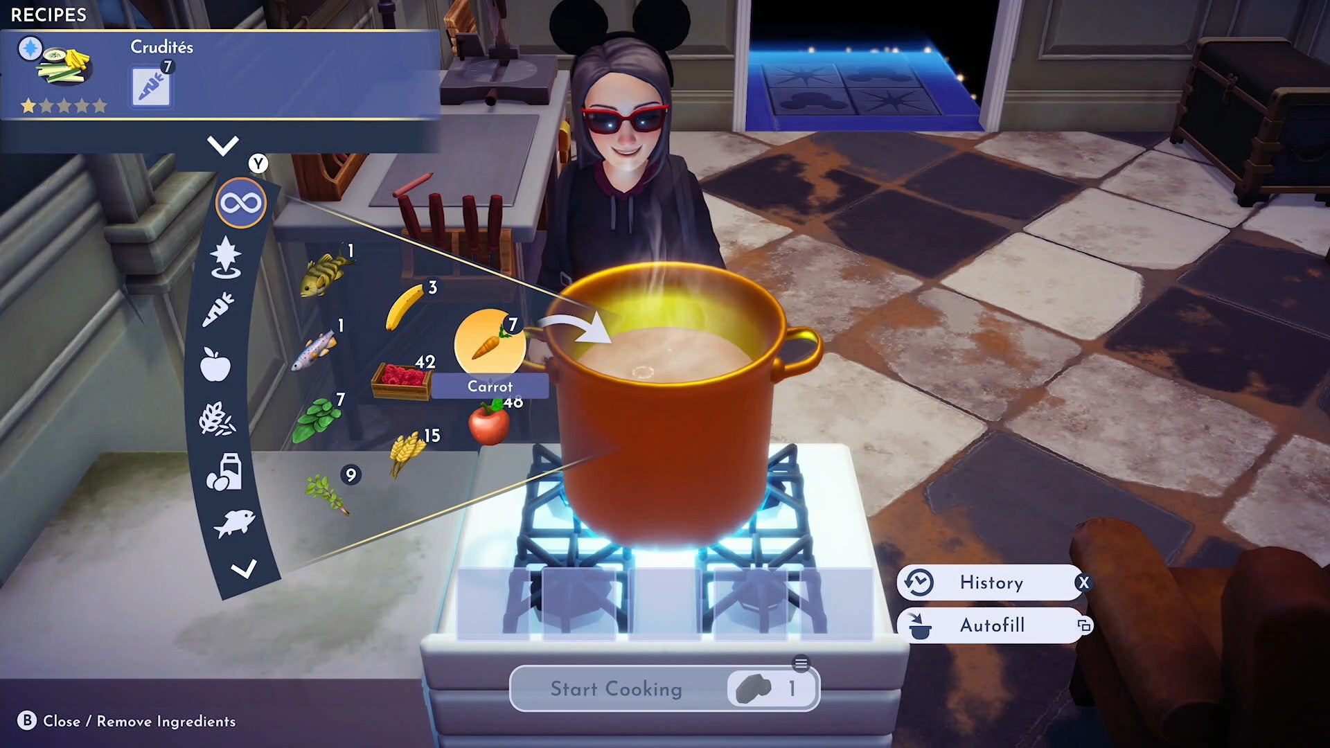 How to make crudites and fish sandwiches in Disney Dreamlight Valley - 10